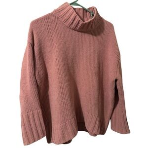 Philosophy Sweater Cowl Neck Women's Size Large, Cozy Mauve Pink Long Sleeve